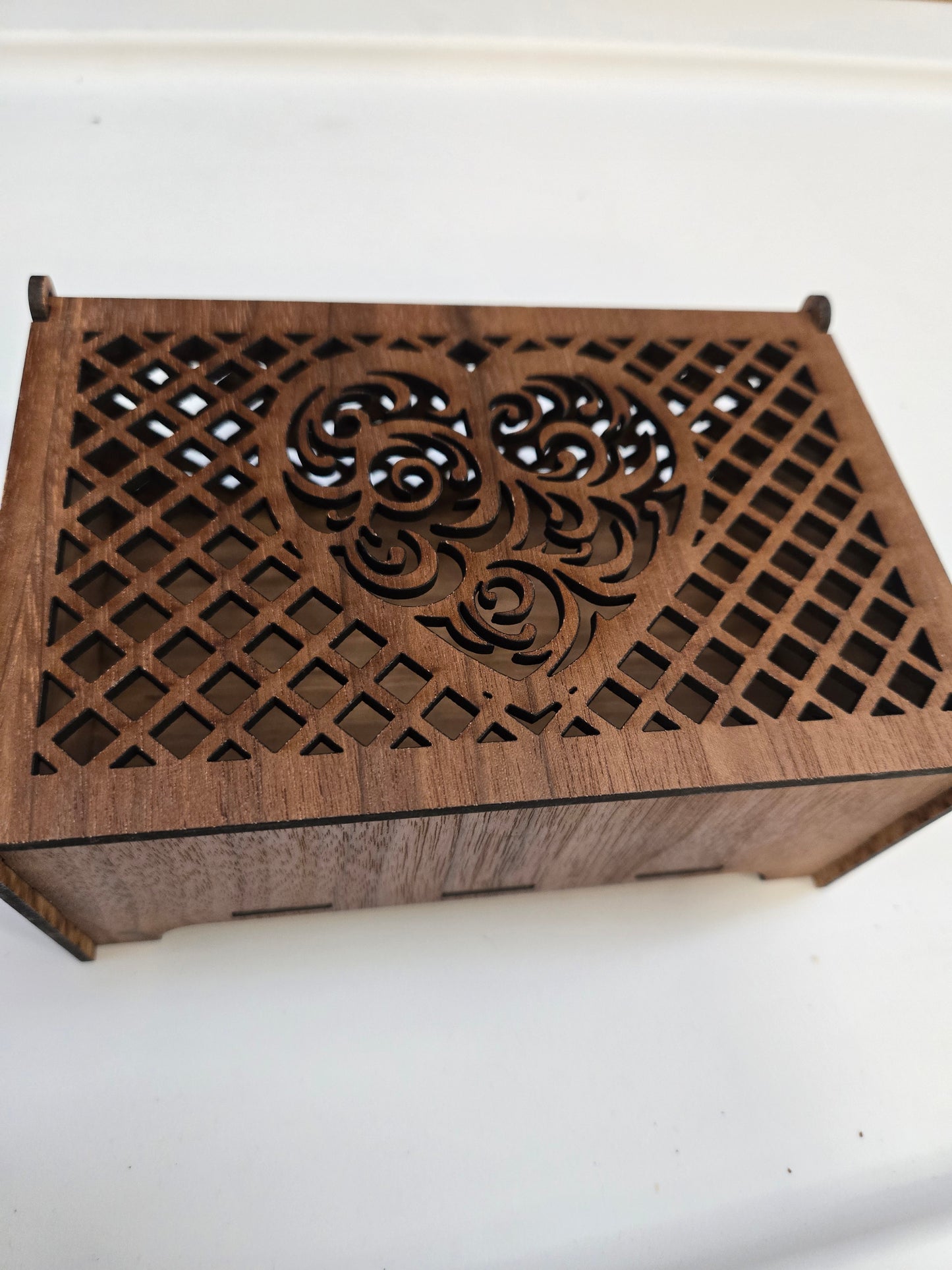 Heart cut-out keepsake box